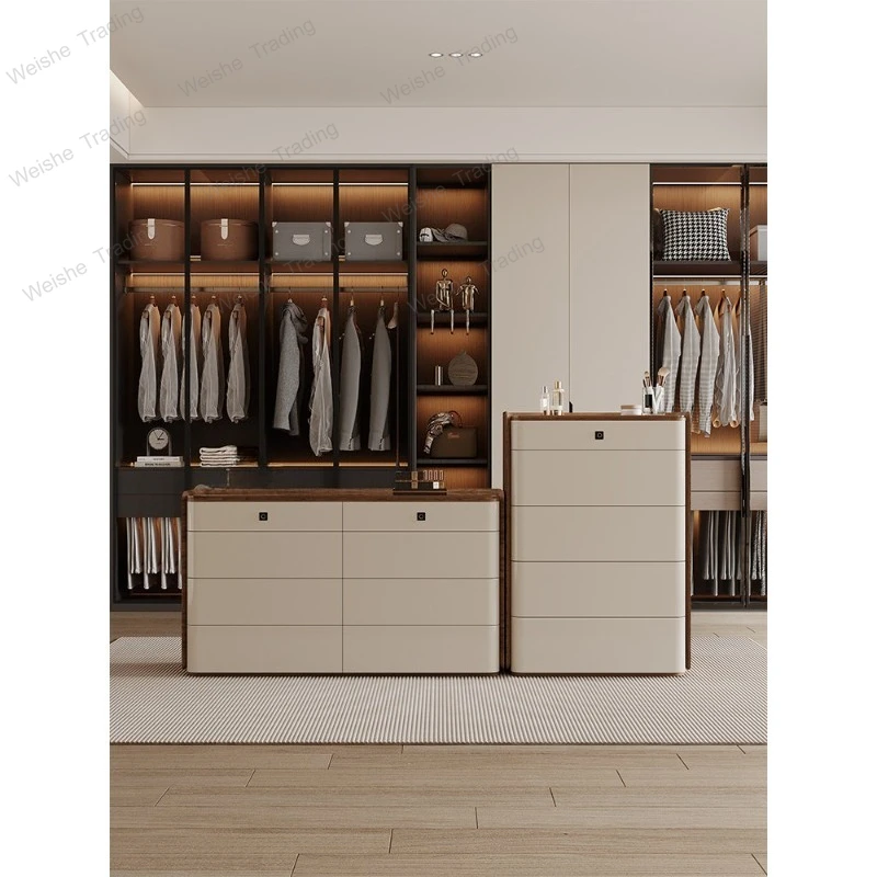 Italian bedroom with jewelry box, fingerprint lock, bedside locker, medieval high-end jewelry storage cabinet