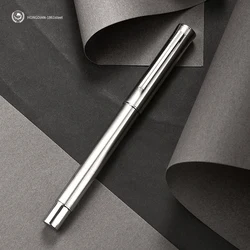 LT Hongdian 1861 Stainless Steel Calligraphy Practicing Writing Pen Bent Nib Custom Engraving Forest Design
