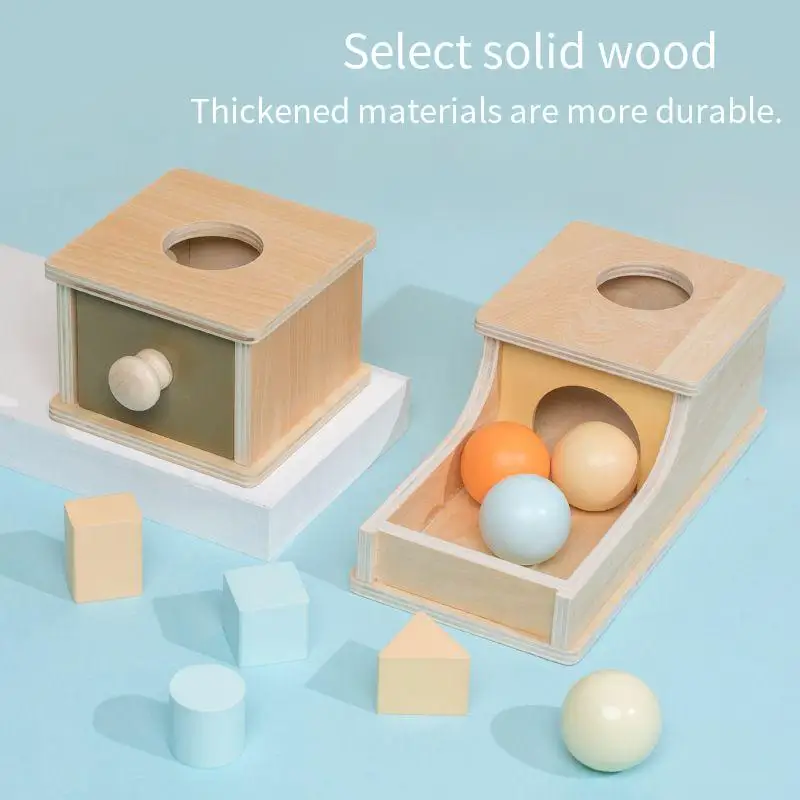 

Wooden Baby Toys Child Early Education Study Toys Permanence Box Wooden Shape Cognition Match Baby Target Box Teaching Aids Toys