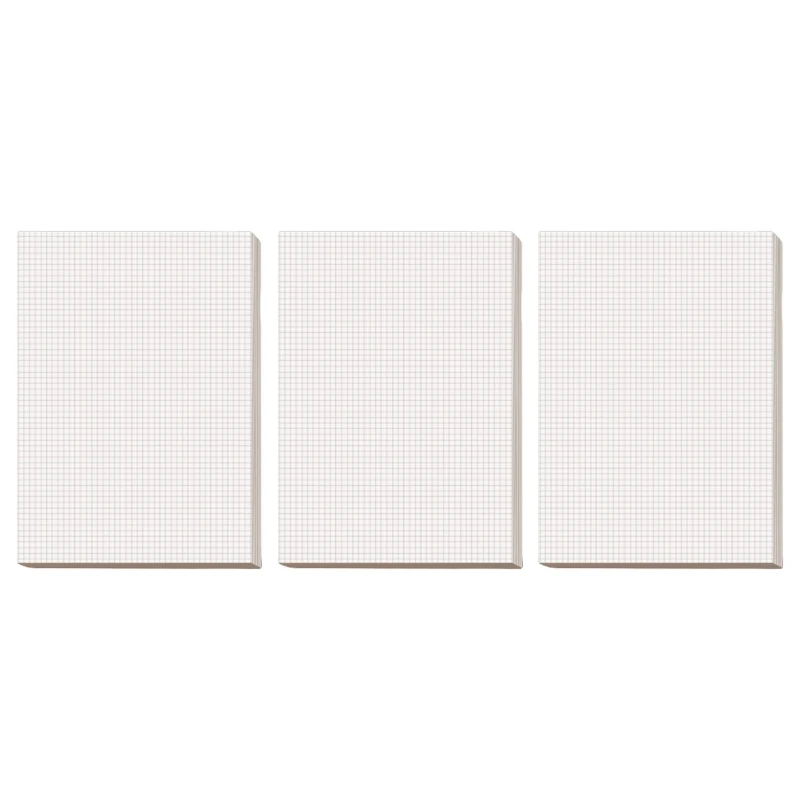 3 Pcs Lined Writing Pad Colouring Pad Drawing Pad Calculation Pad Paper