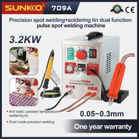 SUNKKO 709A Spot Welder 3.2KW Pulse Spot Welding Machines for Lithium Battery Packs Welding Machines with Remotes Soldering Pens