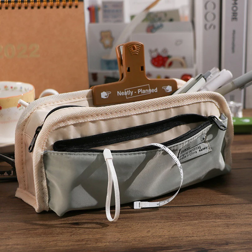 Large capacity Pencil Case Trousse Canvas Pencilcase School Supplies Pen Case Estuche Escolar Korean Stationery Pencil box