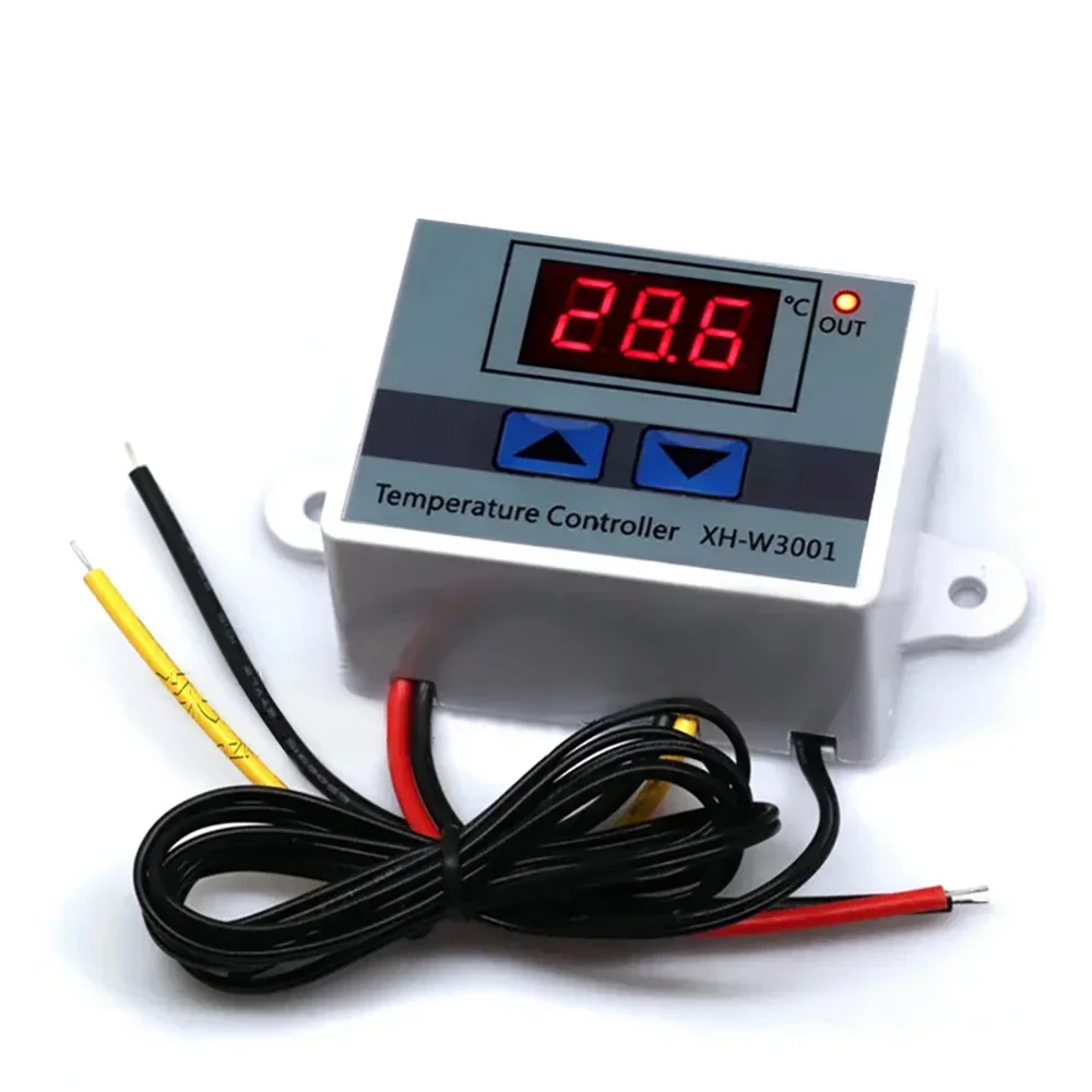 1PCS XH-W3001 DC12 /AC 110V-220V Digital LED Temperature Controller 10A Cooling Heating Switch Thermostat NTC Sensor W3001