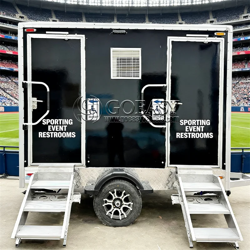 

Luxury Factory Made Mobile Toilet Trailer Customizable Outdoor Restroom with Showering Options
