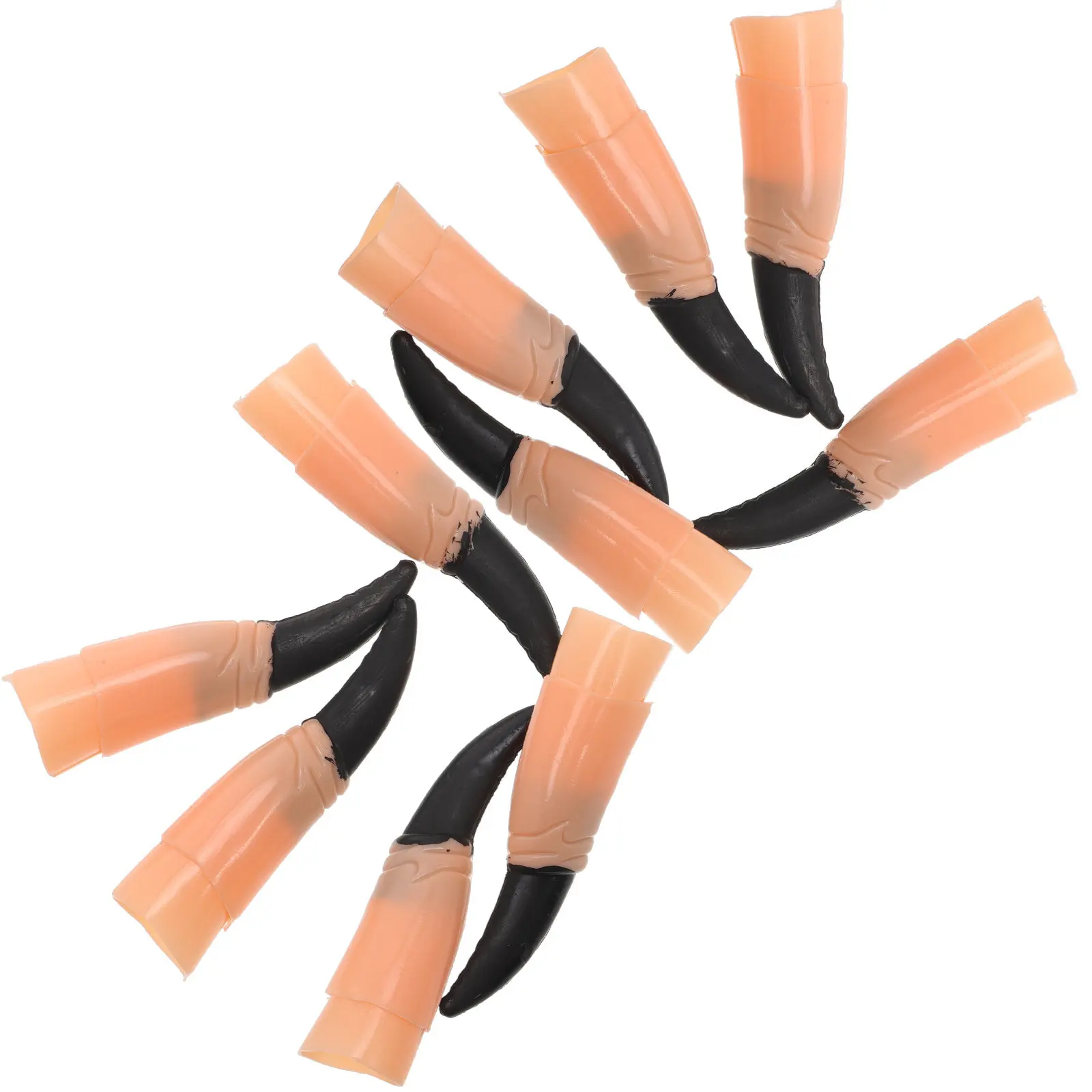 10Pcs Zombie Fingernails Plastic Long Tip Witch Fingernails 6Cm Length 2Cm Diameter One Size Fits Most Halloween Costume Party