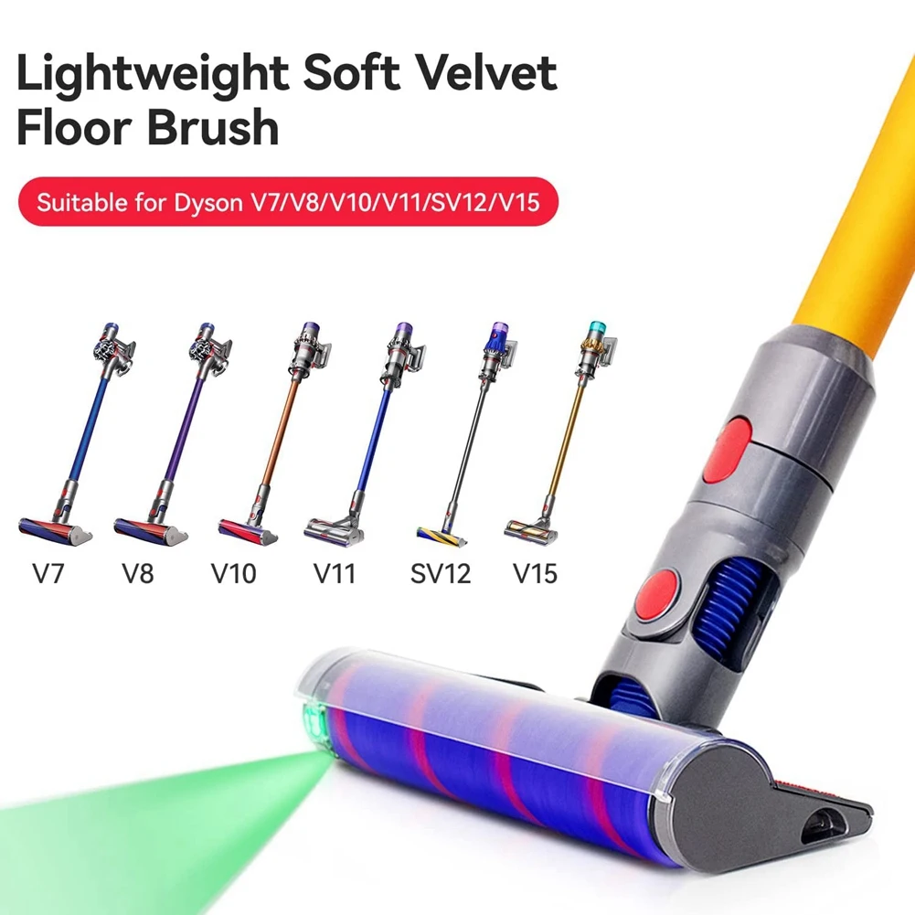 

Soft Roller Brush Head for Dyson V7 V8 V10 V11 SV12 V15 Cordless Stick Vacuum Cleaners Parts Hardwood Floor Attachment