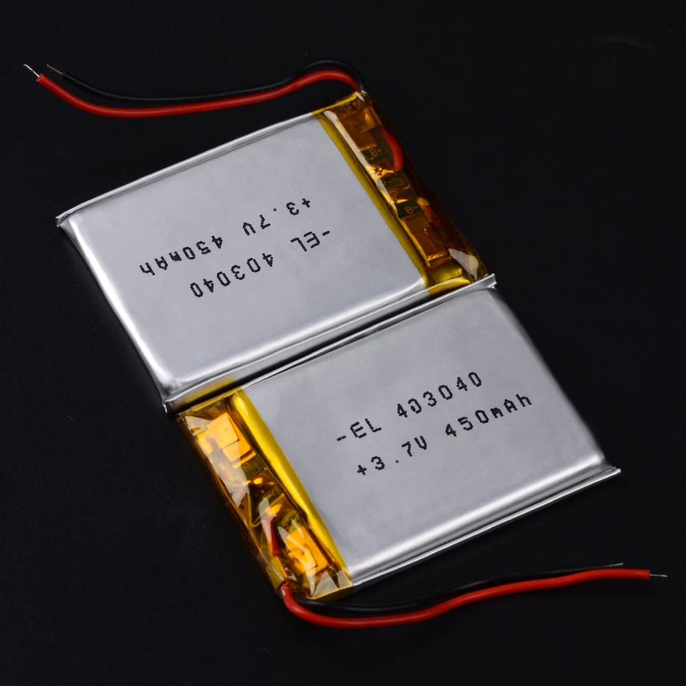 403040 450mAh 3.7V Rechargeable Li-Polymer Battery for Bluetooth, Xduoo X2, DVR and Dash Cam Recorder