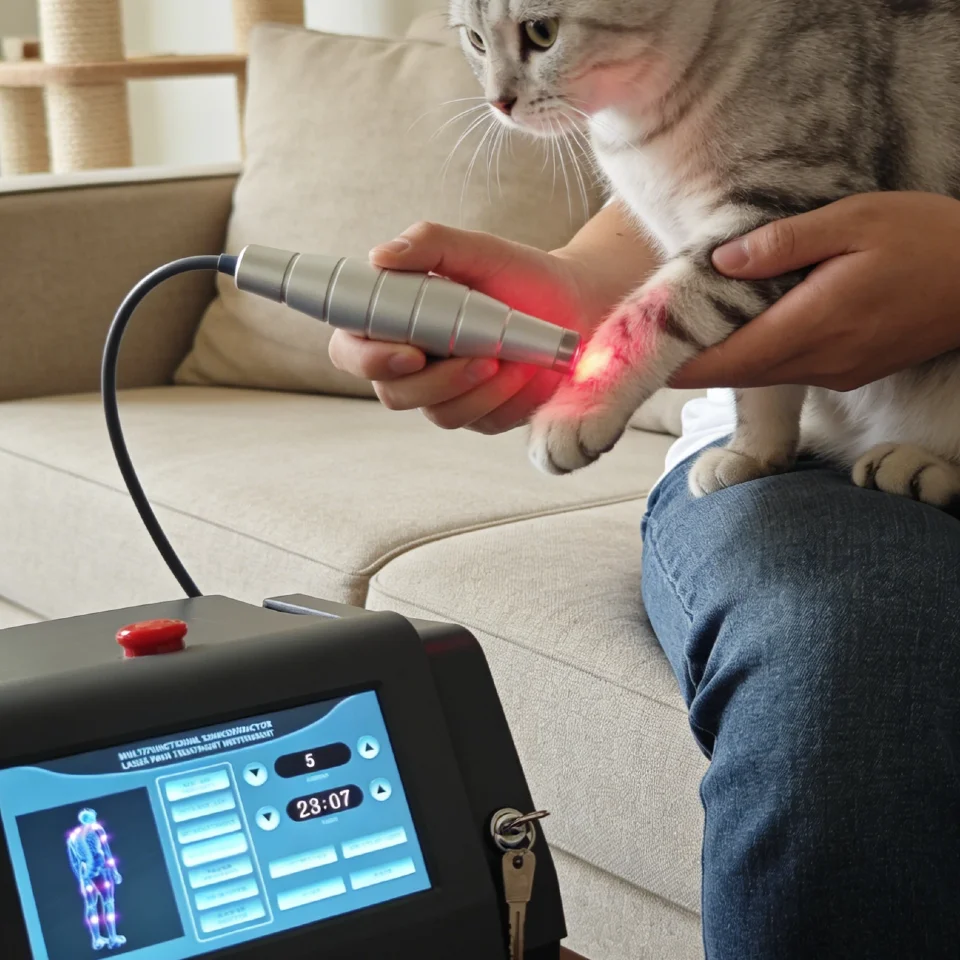 

High Power 1055mW Home Laser Therapy 808nm 650nm, Non-Invasive Device for Muscle Pain Relief Human/Dogs