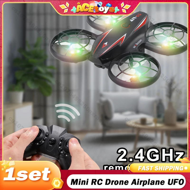 Mini RC Drone Airplane Helicopter UFO Infraed Remote Control Light Aircraft Electronic Model Quadcopter Drone Toys Xmas Gifts