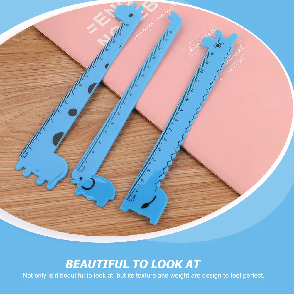 

30Pcs Giraffe Straight Ruler Multi-Function Plastic Rulers Cartoon Style Portable Kids School Supply Measuring Student Accessory
