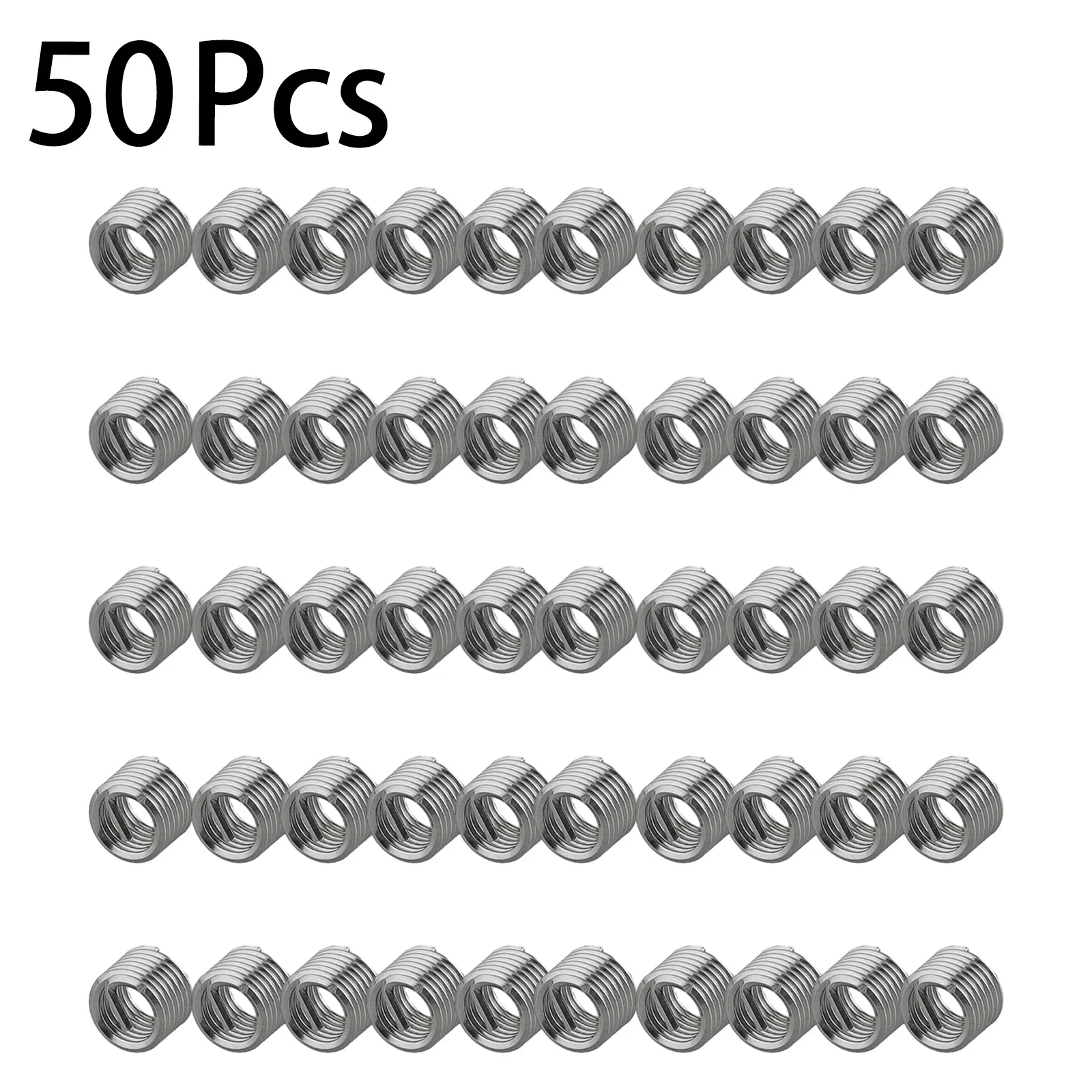 

50pcs Stainless Steel Helicoil Wire Thread Insert M6x1.0 1.5D Insert Helicoil Wire Thread Repair Insert Screw Sleeve Wear Repair