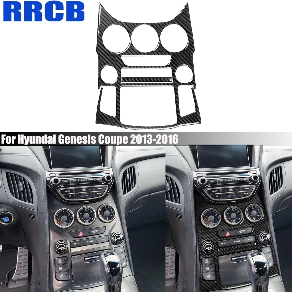 

For Hyundai Genesis Coupe 2013-2016 Carbon Fiber Center Console Dashboard Panel Car Accessories Interior Cover Sticker Auto Trim