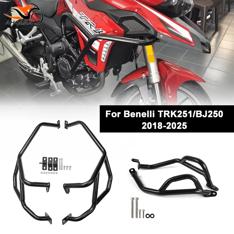 

Trk251 BJ250 защита двигателя для Benelli Trk 251 BJ 250, верхний нижний бампер мотоцикла, аксессуары 2018-2025