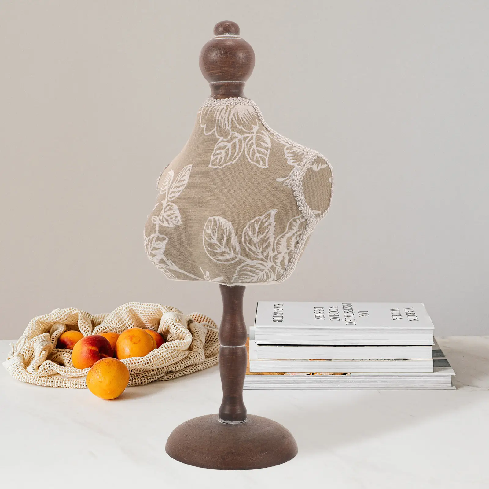 

Jewelry Display Stand Wooden Necklace Holder Vintage Style Stable Jewelry Organizer Display Rack for Necklaces Pendants Showcase