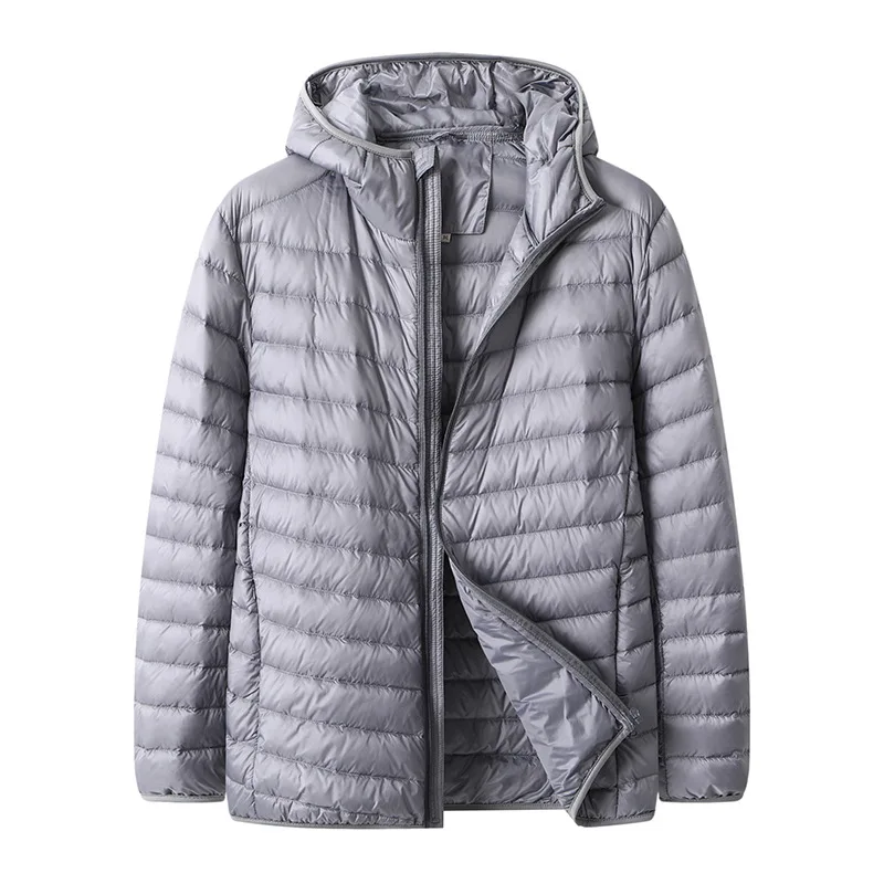 XL Zu 8XL 2022 Herbst Winter Leichte Mit Kapuze Unten Jacke Klassische Stil Plus Größe Junge männer Lose Dicke Warme unten Jacke