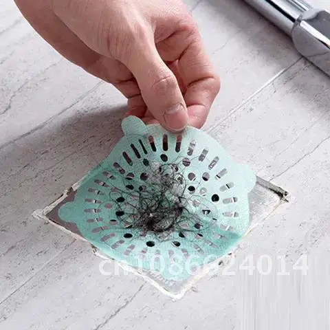 

10PC Kitchen Bathroom Shower Drain Cover Net Stickers Hair Filter Sink Strainer Sticker Paper Strainer Kitchen Tools