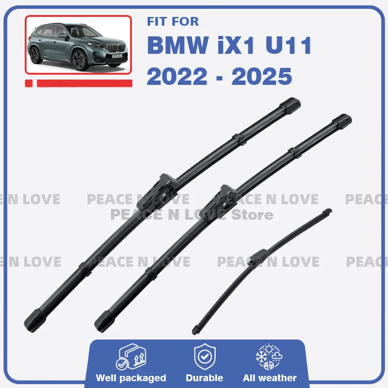 

Передние и задние щетки стеклоочистителя для BMW iX1 U11 2022 2023 2024 2025 3 шт., щетки для омывателя лобового стекла, автоаксессуары