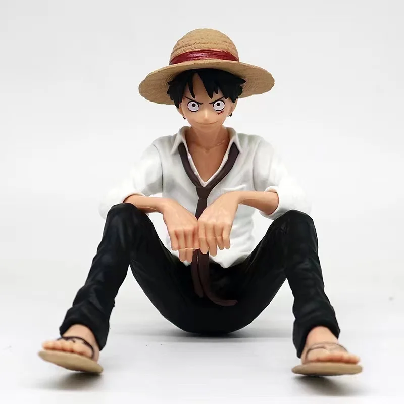 10cm One Piece Monkey D Luffy Figure Model Toys Sabo Ace Doll Cake Car Decoration Collection Doll Toy