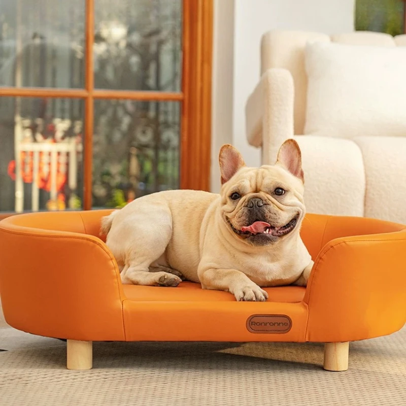 Cama para Mascotas de Cuero Sintético Resistente a Arañazos, Diseño Compacto y Estético, Cama para Mascotas Popular y Elegante, Cama para Perro XY40CWC