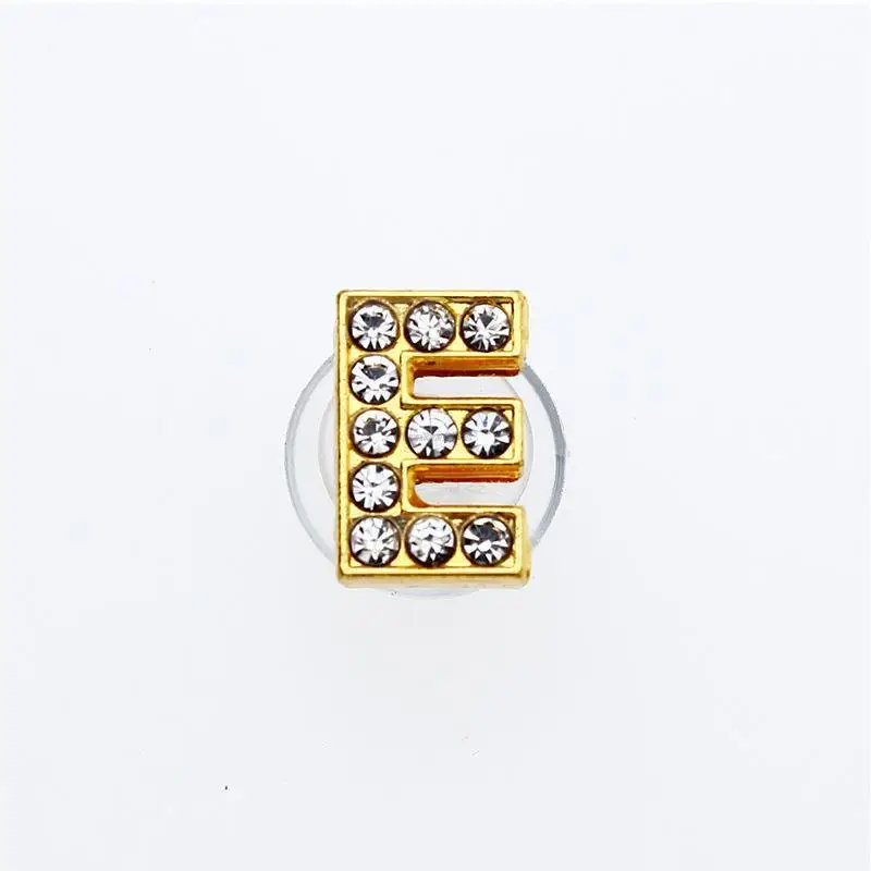 1 Stuks Gouden Letters Metalen Schoen Charmes Kristal Diamant Legering Bedels Schoenen Accessoires Gesp Hoge Kwaliteit Schoenen Decoratie