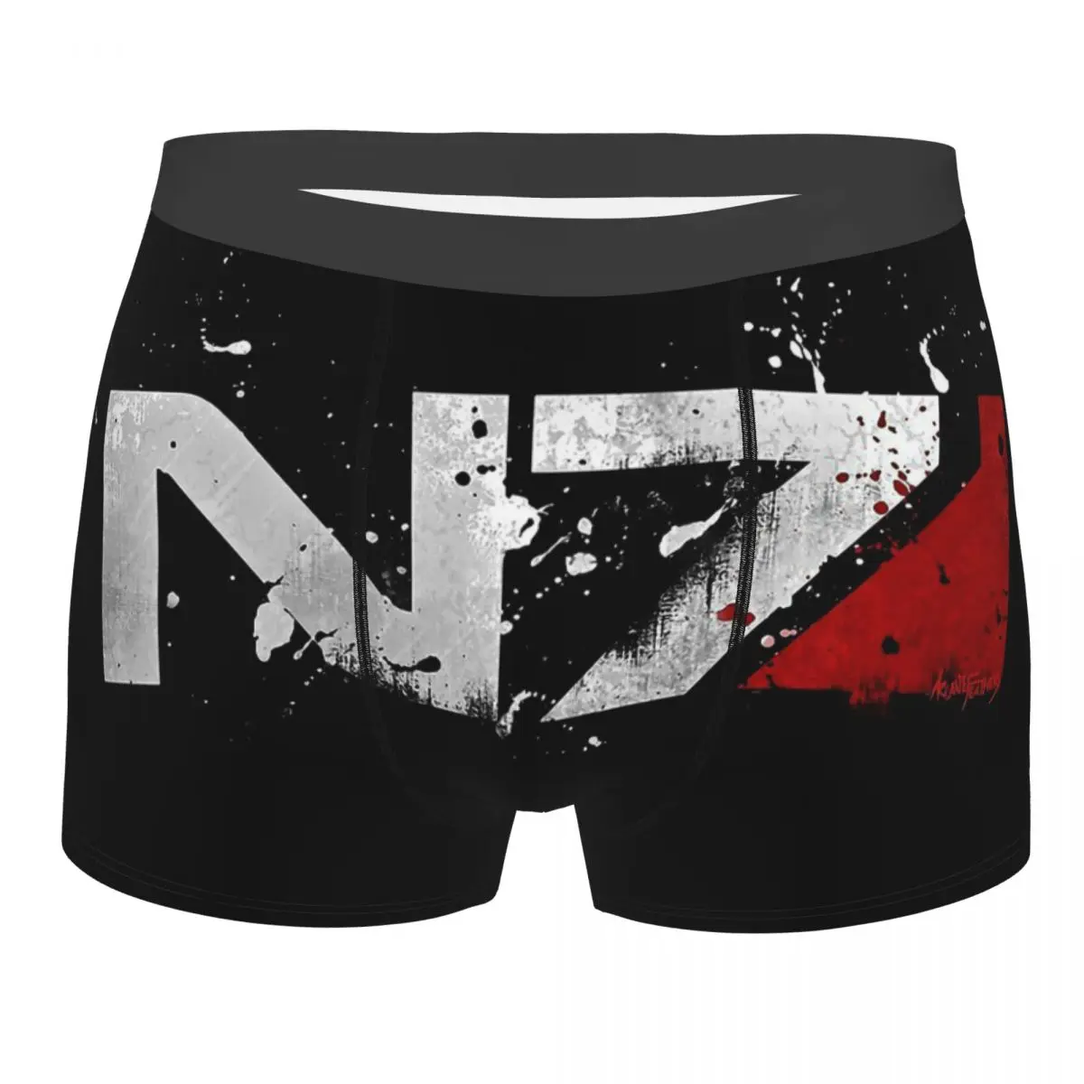 Mass Effect N7 Logo Underpants Homme Panties Man Underwear Print Shorts Boxer Briefs