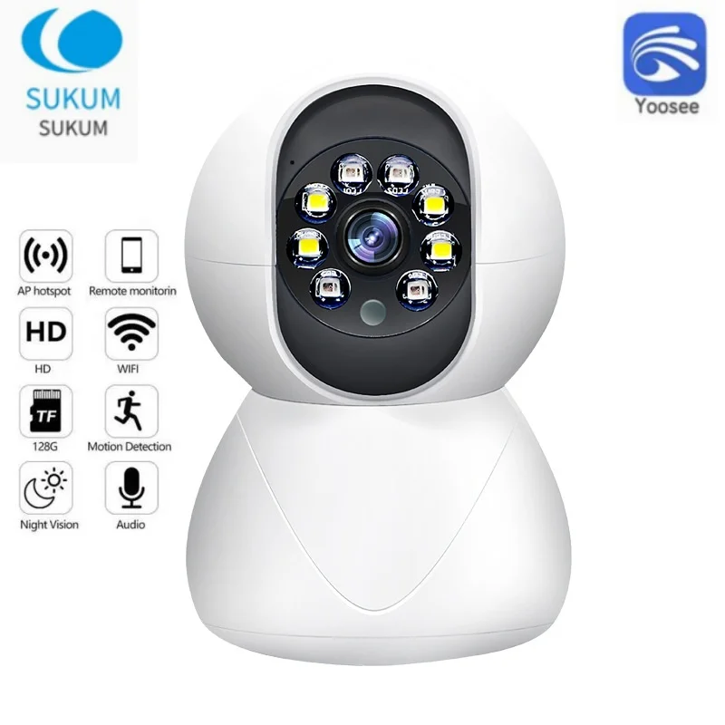 

Mini Wifi Camera Indoor Auto Tracking Two Way Audio Motion Detection Security Protection Camera Yoosee Baby Monitor