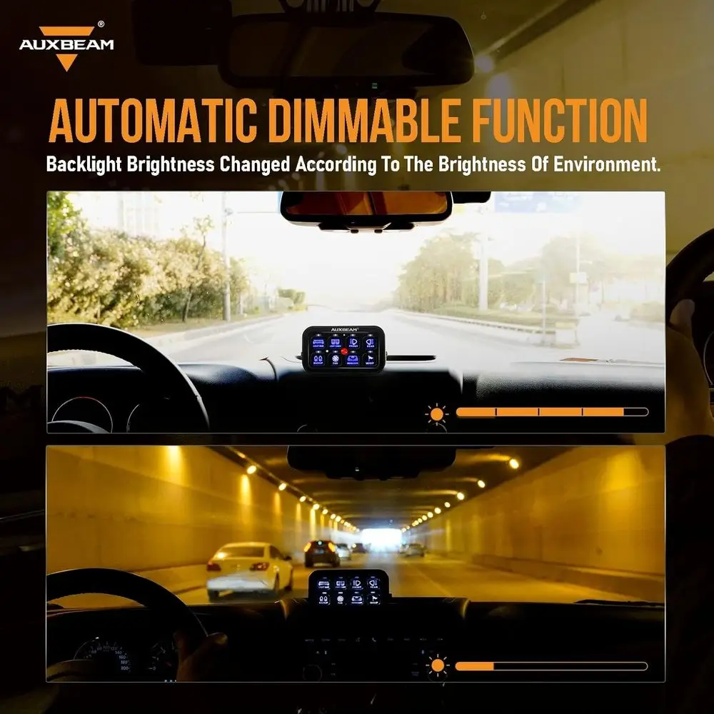 8 Gang Switch Panel BA80 Automatic Dimmable LED Touch Control Panel Box Electronic Relay System Car Touch Switch Box Universal f view 5