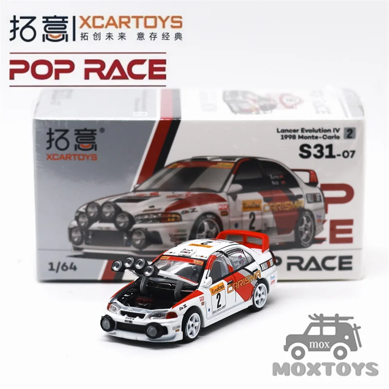 Xcartoys x POP RACE 1:64 Lancer Evolution IV-1998 Monte Carlo Rally RX7 FC3S GR YARIS Diecast Model Car