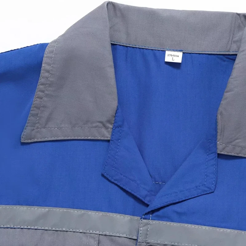 맞춤형 로고 작업복 상의 DIY 디자인 로고 남녀 공용 자동차 정비 및 청소용 얇은 작업복 다용도 포켓 셔츠