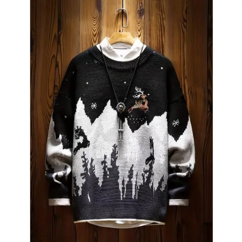 

Men's Knitted Sweater New Knwear Collar Nine Sve Length Coolmax Fiber Ciwalk Inner Wear Non-deformable Mid-aged And...