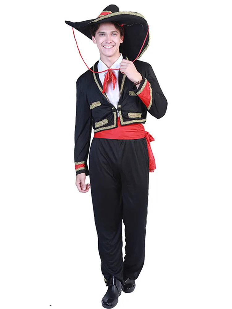 Costume tradizionale per Halloween per adulti Festival del Giorno dei Morti Calavera Vestito per spettacoli teatrali Faion da donna etnico in poliestere