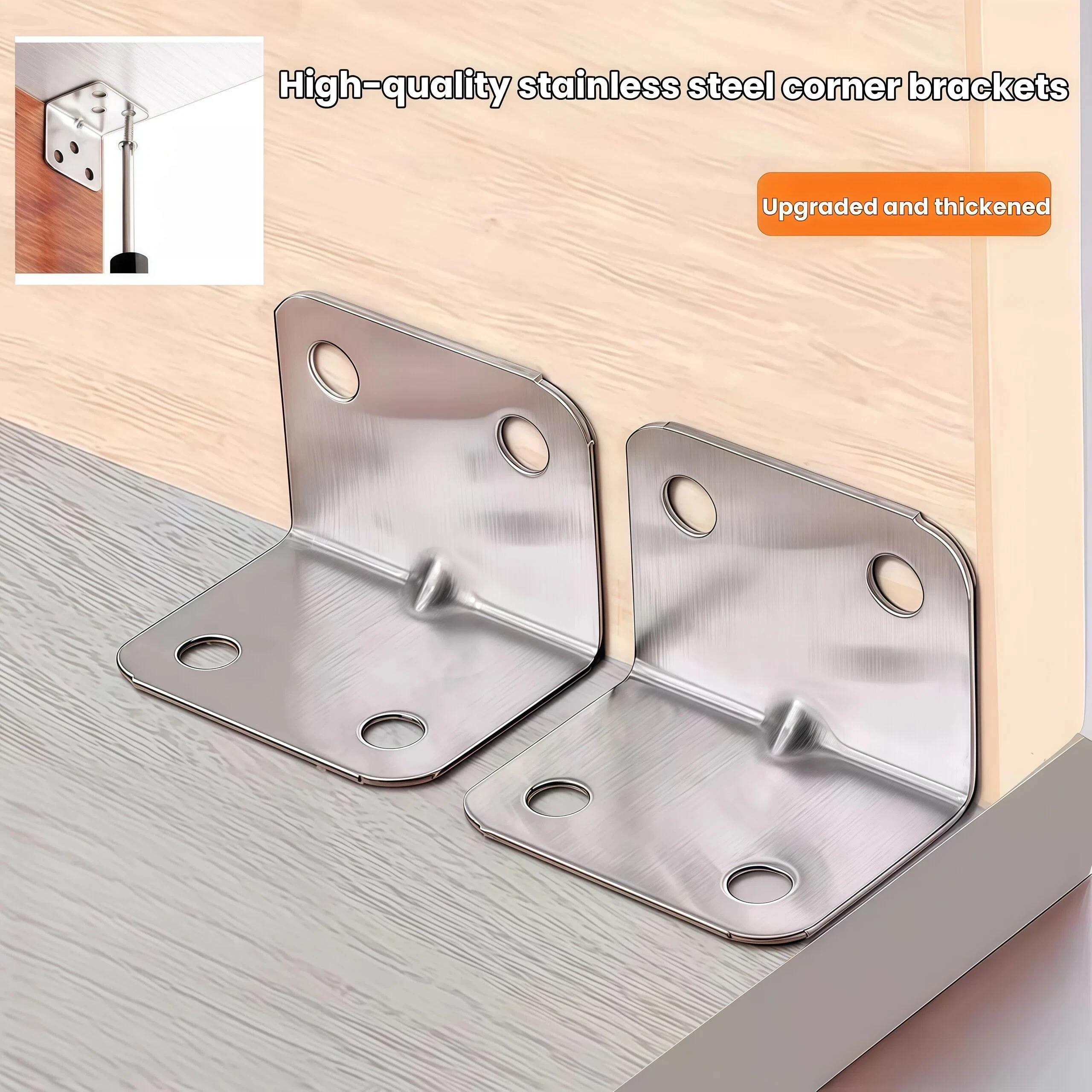 90-degree angle iron plate support, iron plate table, chair, cabinet, wardrobe, fixed connecting pieces - 20 pieces