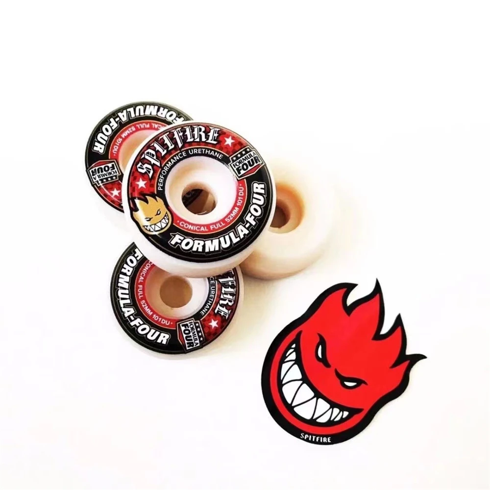 4 Pieces Skateboard Wheels 52mm 99/101 Duro Super Hardness Skate Board Wheel High Rebound Street Brush Wheel Surfboard PU Wheel