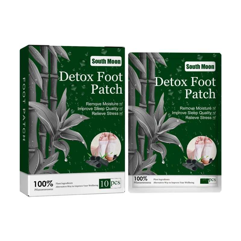 Detox Foot Patches Natural Bamboo Detoxification Body Toxins Cleansing improve Sleep Fatigue Stress Relief Feet Pads Foot Care