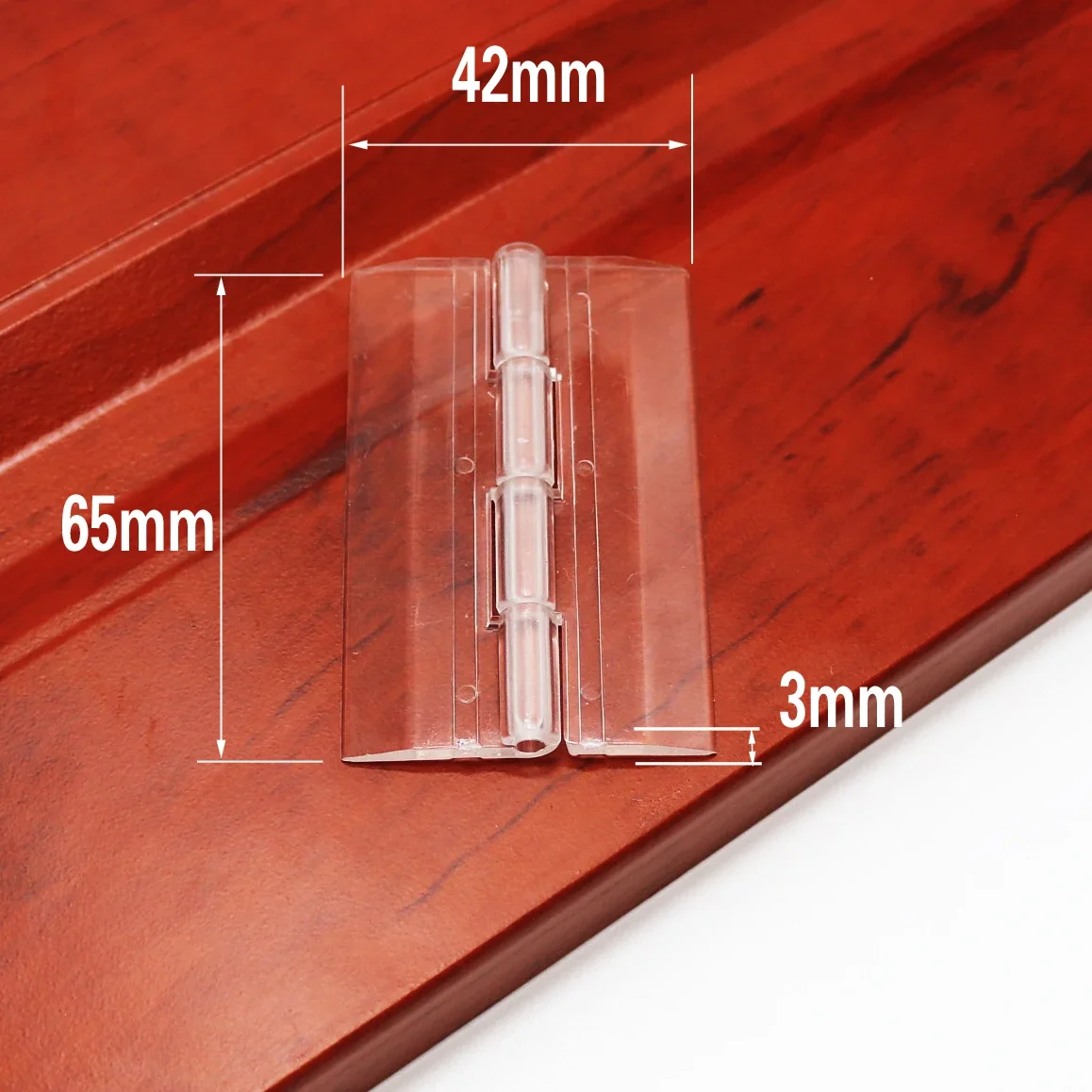 10Pcs 25X33 30X33 38X45 65x42 Plastic Folding Hinges Transparent Plexiglass Hinge Durable Clear Acrylic