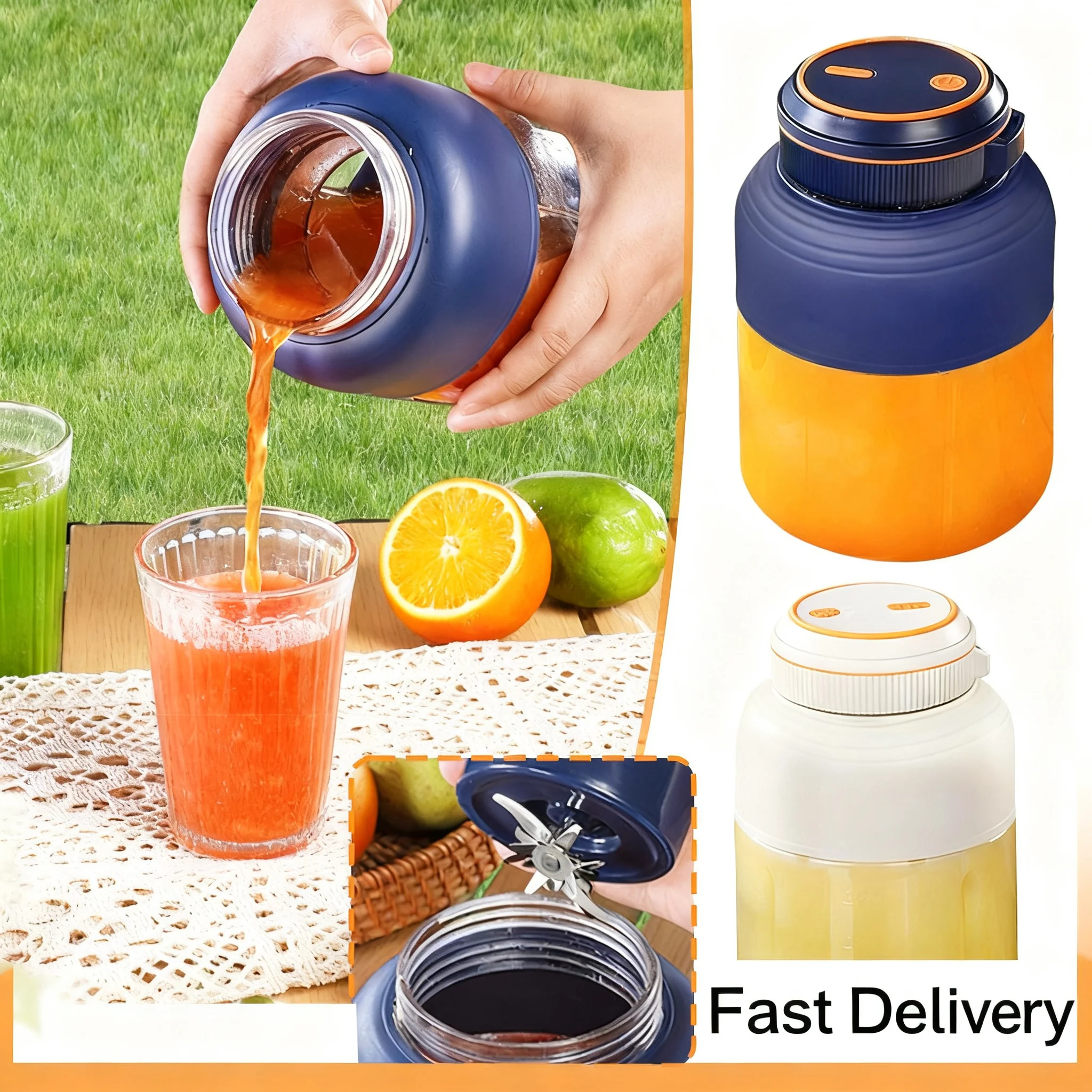 2026 1300ml New Wireless Portable Fruit Juicer Charging Small Complementary Food Crushed Ice Household Multifunctional Juicer