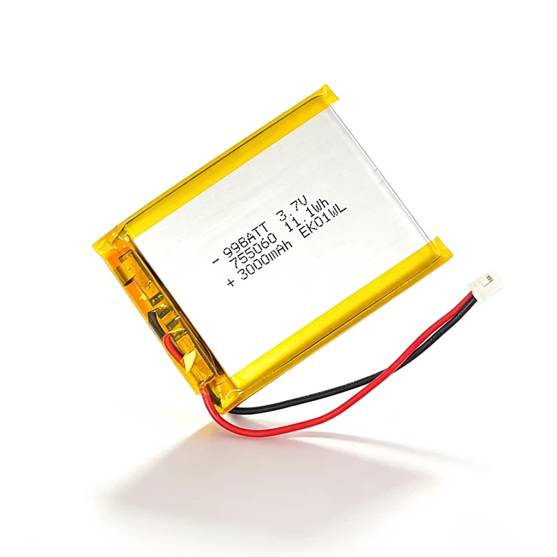 755060 3.7V 3000mAh Li-ion Rechargeable Polymer Batteries for Medical Device Fingerprint Smart Lock Toy Beauty Instruments