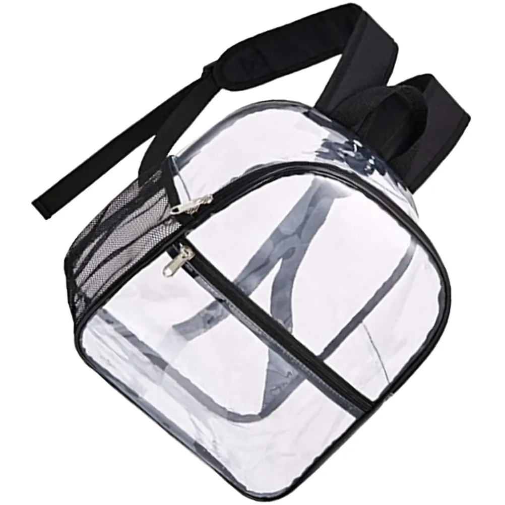 

Small Transparent Waterproof PVC Backpack Outdoor Storage Bag Stadium Accessory Clear Multi-Function Shoulder Bag for Women Men