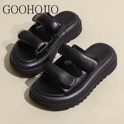 Summer Shoes Women Casual Sandals Hook & Loop Summer Sandals Female Soft Platform Slippers Women Flip Flops Beach Slides Outside