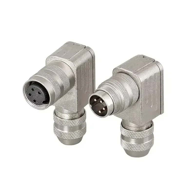 M16 4 5 6 7 8 12 14 Pin Elbow Connector 423 Series Waterproof IP68 Aviation Plug Metal M16 Male Female Soldering Connectors