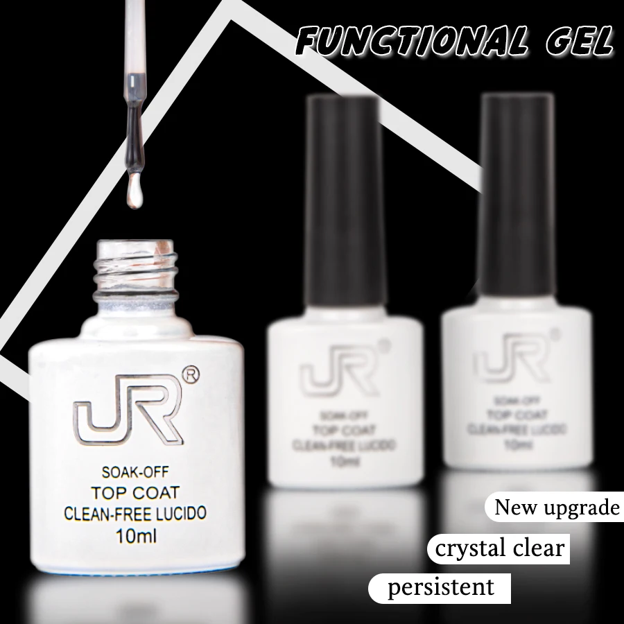 JR 6 قطعة 10 مللي هلام طلاء الأظافر مجموعة أعلى هلام قاعدة هلام عدة UV LED نقع قبالة البولندية المنزل لتقوم بها بنفسك معطف فوقي قاعدة معطف الهدايا #3