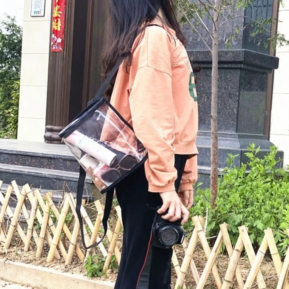 PVC Organizer Clear Kids Backpack Visible Large Capacity Swimming Storage Bags Ins Style Zipper Beach Waterproof Backpack