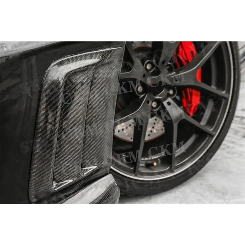 

CKMUUER Carbon Front Bumper Side Air Vents Trims Cover Stickers Frame for Benz C Class W204 C63 AMG 2008-2011 Bodykits Trims