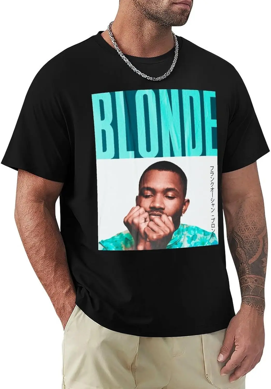 

Футболка мужская хлопковая повседневная с принтом альбома Franks Ocean Blonds
