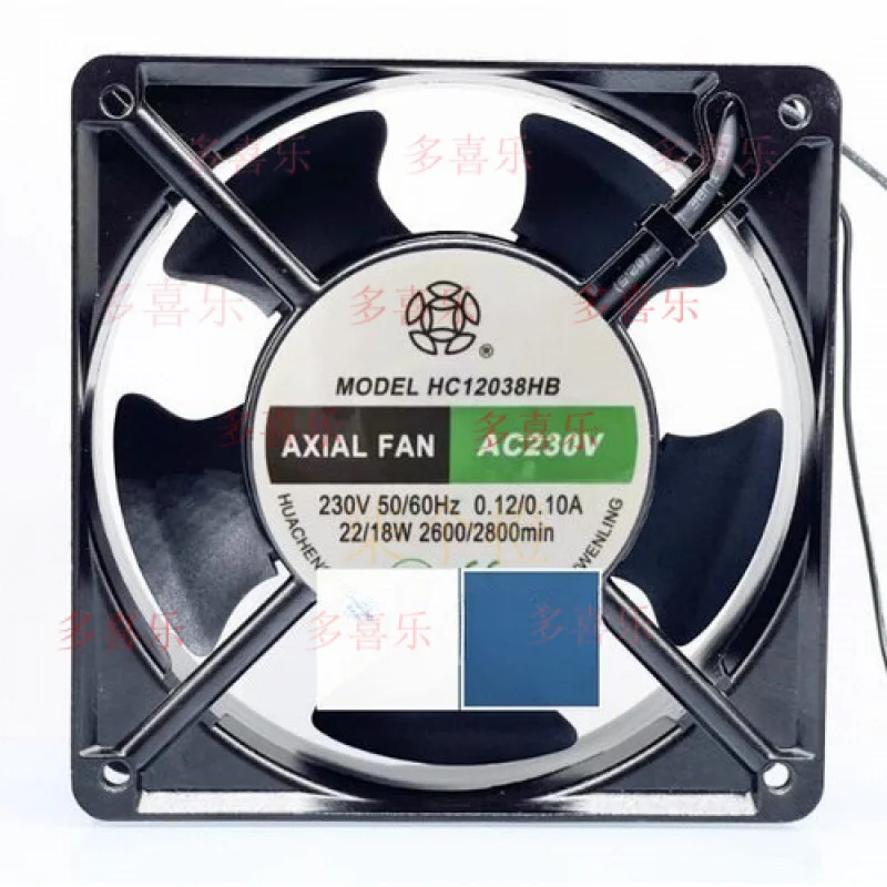 

ZMZM 1PC for HC12038HB 2-wire 0.12/0.1A 22W 230V 12cm Cabinet Axial Flow Cooling Fan