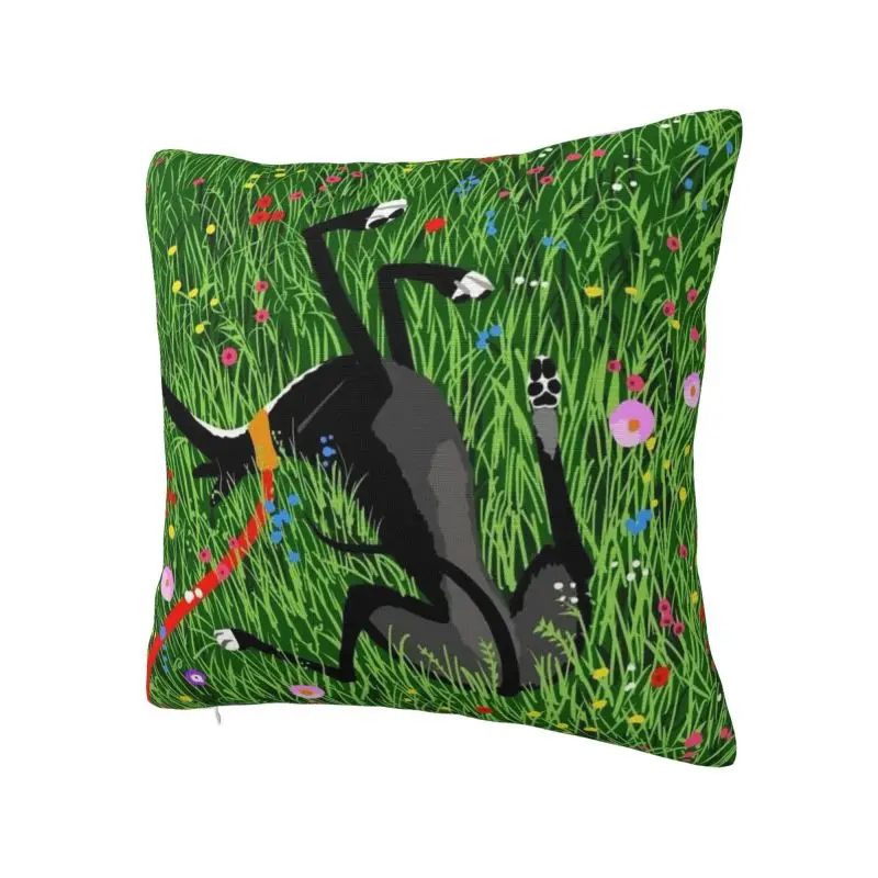 Custom Sihthound Greyhound Flowers Art Square Pillow Case Home Decor 3D Two Side Printing Sihthound Animal Cushion Cover