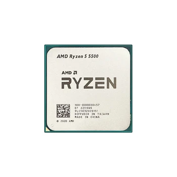 Procesor AMD Ryzen 5 5500 R5 5500 100% nowy 6-rdzeniowy procesor AM4 65W do gier stacjonarnych bez wentylatora chłodnicy