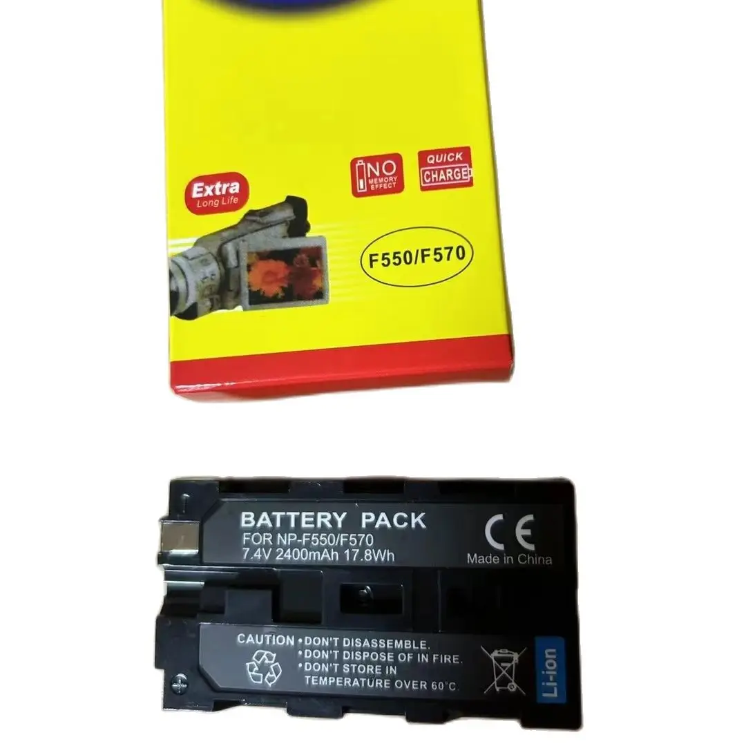 NP-F550 NP F550 NPF550 Rechargeable Li-ion battery 2400mAh for Sony NP-F330 NP-F530 NP-F570 Hi-8