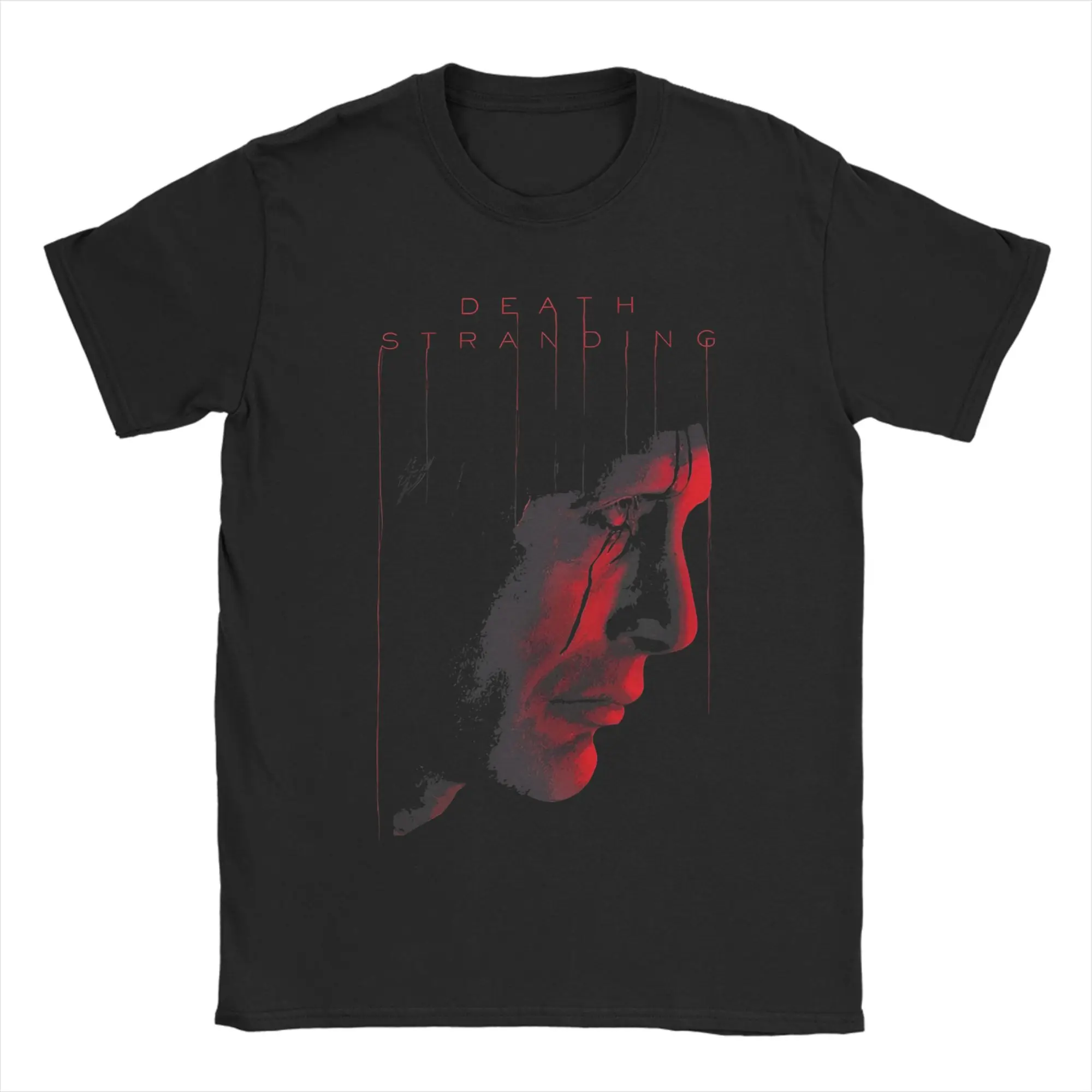 Death Stranding Mads Mikkelsen in red Video Game T Shirt Summer 100% Cotton T-Shirts For Men Pattern Tshirt Short Sleeve Clothes