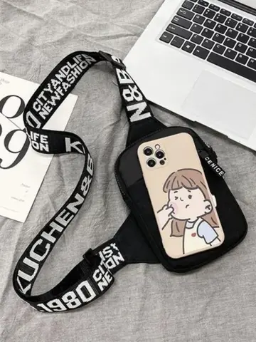 Bolso de hombro para hombre, Mochila pequeña impermeable de tendencia INS, bolso de mensajero para hombre para teléfono móvil, bolso cuadrado, bolsos cruzados